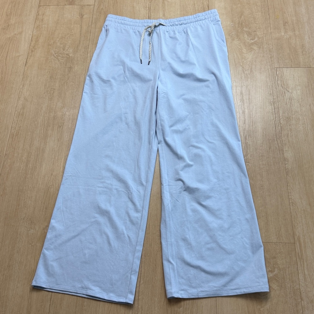 Vuori Halo Essential Wideleg pants Soft Sky Heather XL - Picture 4 of 8